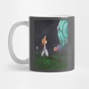 Fanasy flower-girl in a magical forest Mug